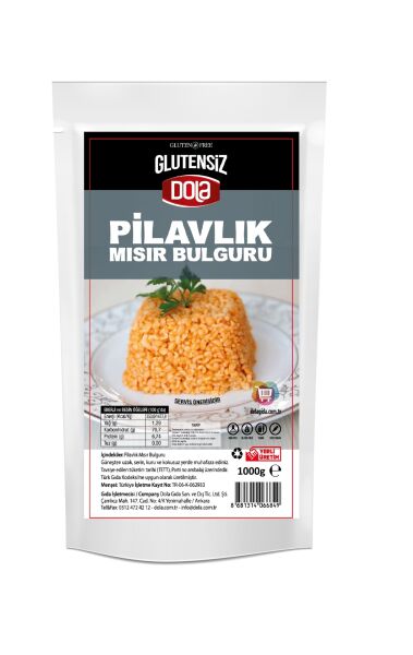 Dola 2'li Glutensiz Bulgur Seti Köftelik ve Pilavlık Mısır Bulguru 1 Kg X 2 Adet