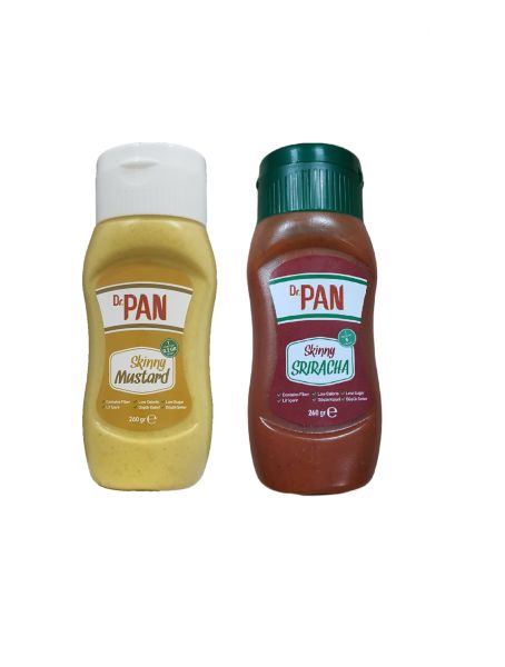 Dr. Pan 2'li Şekersiz Sos Paketi Hardal ve Sriracha Sosu 260 gr X 2 Adet Şekeriz Düşük Kalorili
