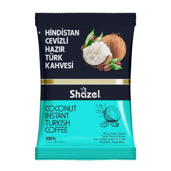Shazel Hazır Türk Kahvesi Seti 100g X 4 Adet Hindistan Cevizi, Vişne, Nar, Antep Fıstıklı