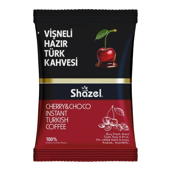 Shazel Hazır Türk Kahvesi Seti 100g X 4 Adet Hindistan Cevizi, Vişne, Nar, Antep Fıstıklı