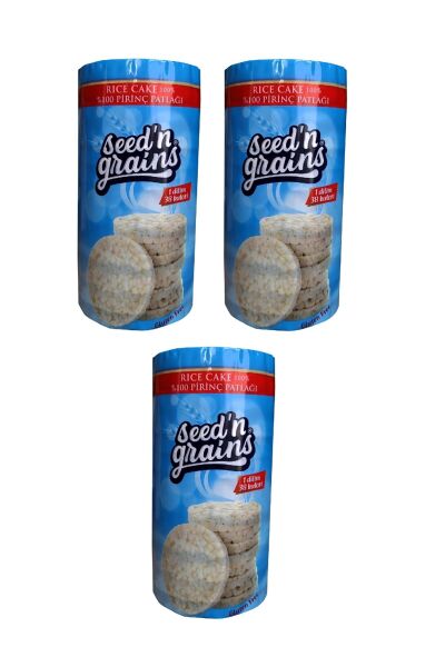 Seed'n Grains Glutensiz Rice Cake Pirinç Patlağı 135 gr 3 Adet