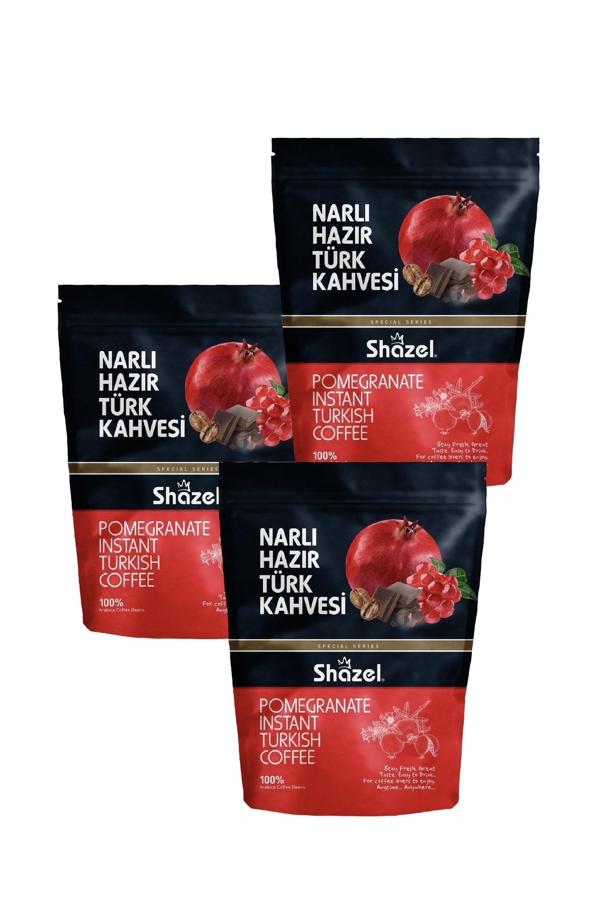 Shazel Narlı Hazır Türk Kahvesi 200 gr X 3 Adet