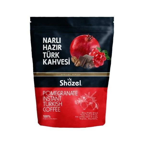 Shazel Antep Fıstıklı ve Narlı Hazır Türk Kahvesi 200 gr x 4 Adet