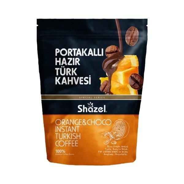 Shazel 2+2 Antep Fıstıklı ve Portakallı Türk Kahvesi 200g 4 adet