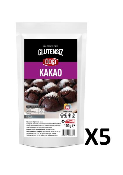 Dola Glutensiz Kakao 100 g 5 Adet