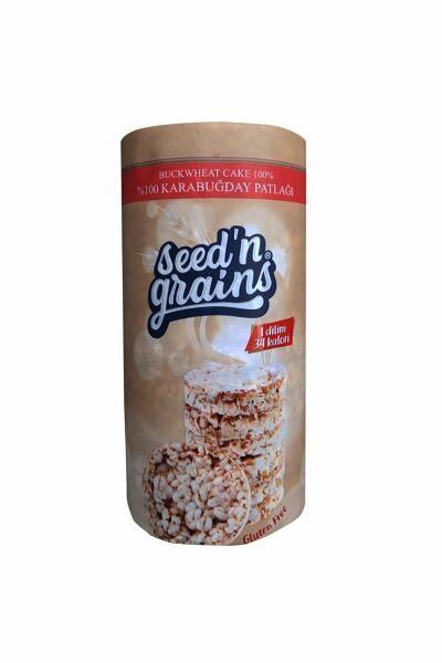 Seed'n Grains Glutensiz Karabuğday Patlağı 125 gr 3 Adet
