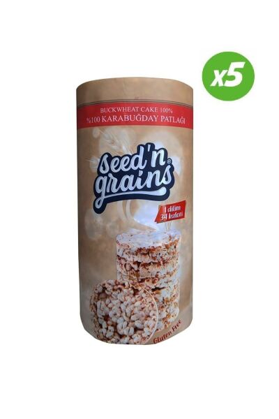 Seed'n Grains Glutensiz Karabuğday Patlağı 125 gr 5 Adet