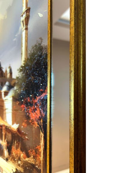 Ayna Çerçeveli Meydan Manzara Tablo 70x130 CM