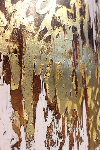 Ayna Çerçeveli Gold Dalga Tablo 70x130 CM