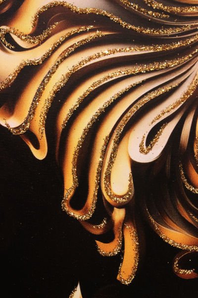 Ayna Çerçeveli Gold Horoz Kare Tablo 70x70 CM