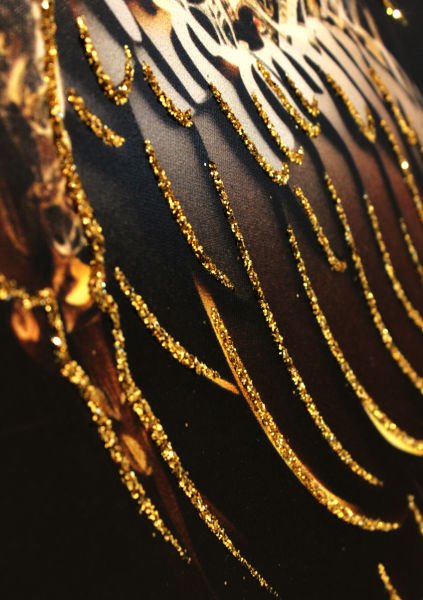 Ayna Çerçeveli Gold Detaylı Kartal Kare Tablo 70x70 CM