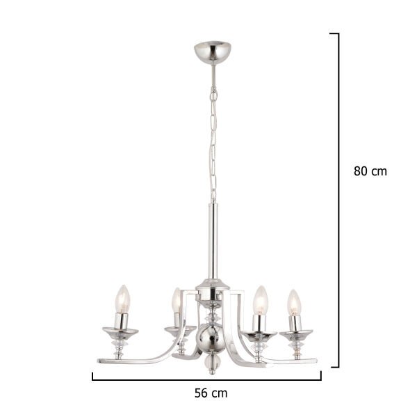 Erza 4Lü Krom Modern Sarkıt Mutfak Yatak odası Salon Avize
