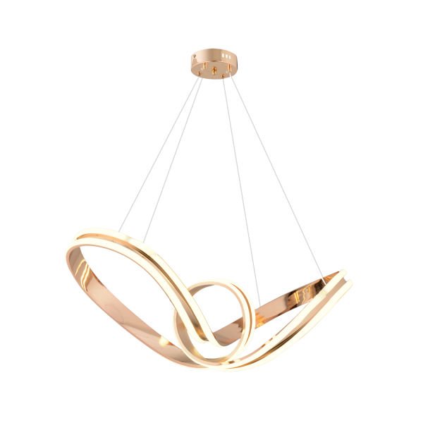 Alder Gold Kaplama 3 Renkli 66 Watt Ledli Modern Tasarım Oturma Odası,Genç Odası,Yatak Odası,Salon Sarkıt Led Avize