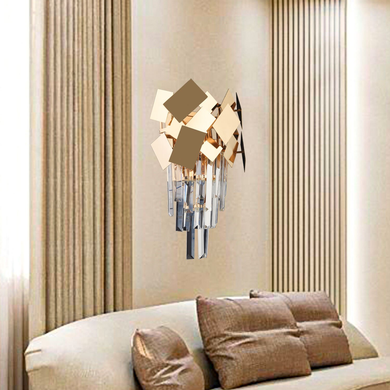 Roshan Modern Gold Tasarım Salon Koridor Ledli Salon Aplik