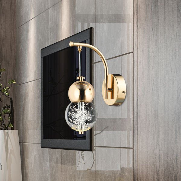 Sasha Modern 3 Renkli 3 Watt Gold Tasarım Salon Koridor Ledli Salon Aplik