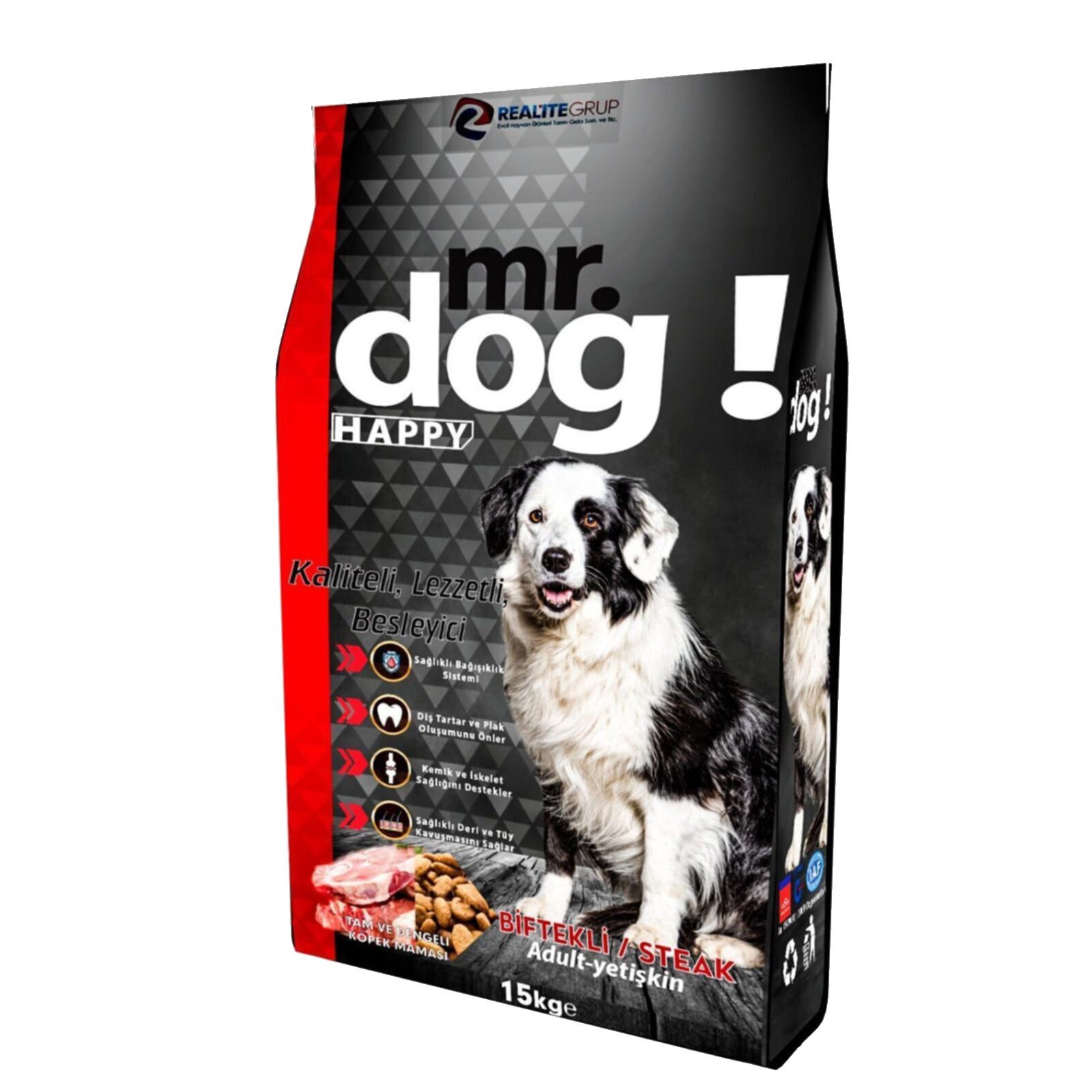 Mr.Dog Happy Biftekli Yetişkin Köpek Maması 15 kg
