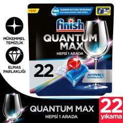 Finish Quantum Max 22 Kapsül Bulaşık Makinesi Tableti