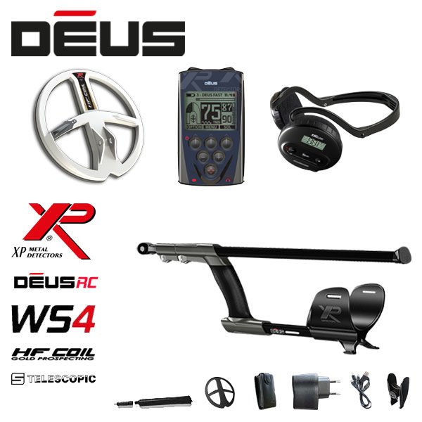 XP DEUS Ana Kontrol Ünitesi WS4 Kulaklık 22cm HF Başlık ile
