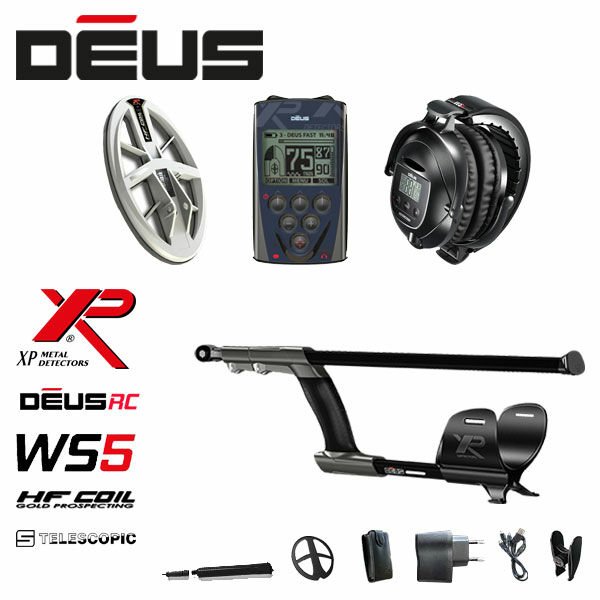 XP DEUS Ana Kontrol Ünitesi WS5 Kulaklık 24x13cm HF Başlık ile