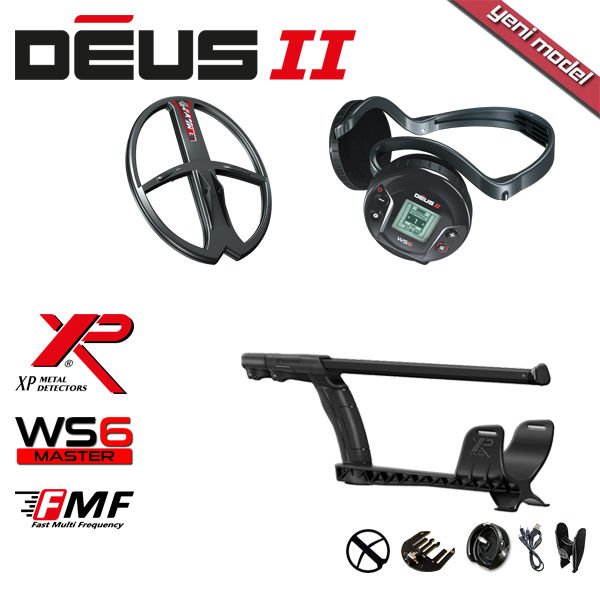 XP DEUS 2 WS6 MASTER Kablosuz Kulaklık ve 34x28cm FMF Başlık İle