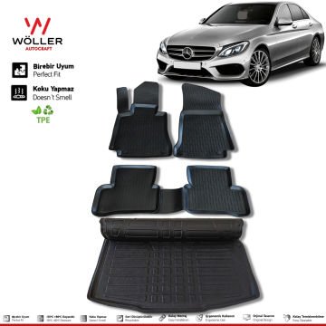 Mercedes C W205 Paspas Bagaj Havuzu 2014 2020 Arası 3d Ultraflex Set