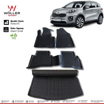 Kia Sportage Paspas Bagaj Havuzu 2016 2021 Arası 3d Ultraflex Set