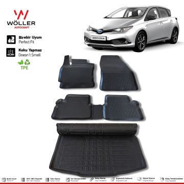 Toyota Auris Paspas Bagaj Havuzu Set 2013 2018 Arası 3d Ultraflex Set