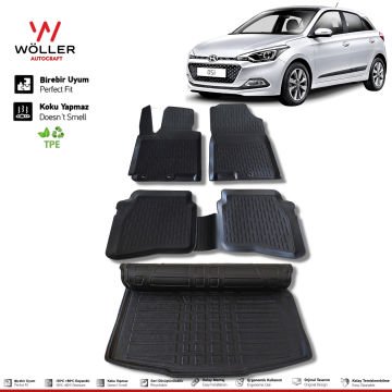 Hyundai I20 Paspas Bagaj Havuzu Set 2015 2020 Arası 3d Ultraflex Set