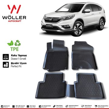 Honda CRV Paspas 2012 2018 Arası 3d Havuzlu Wöller Paspas