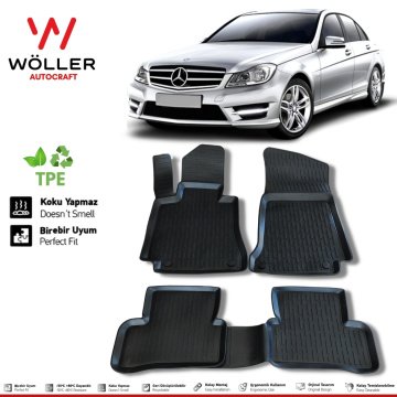 Mercedes C Serisi W204 Paspas 2007 2013 Arası 3d Havuzlu Wöller Paspas