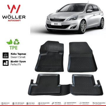 Peugeot 308 Paspas 2014 2021 Arası 3d Havuzlu Wöller Paspas