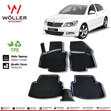 Skoda Octavia Paspas 2005 2012 Arası 3d Havuzlu Wöller Paspas