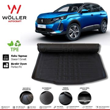 Peugeot 3008 Bagaj Havuzu 2016 2024 Arası 3D Wöller Ultraflex Esnek