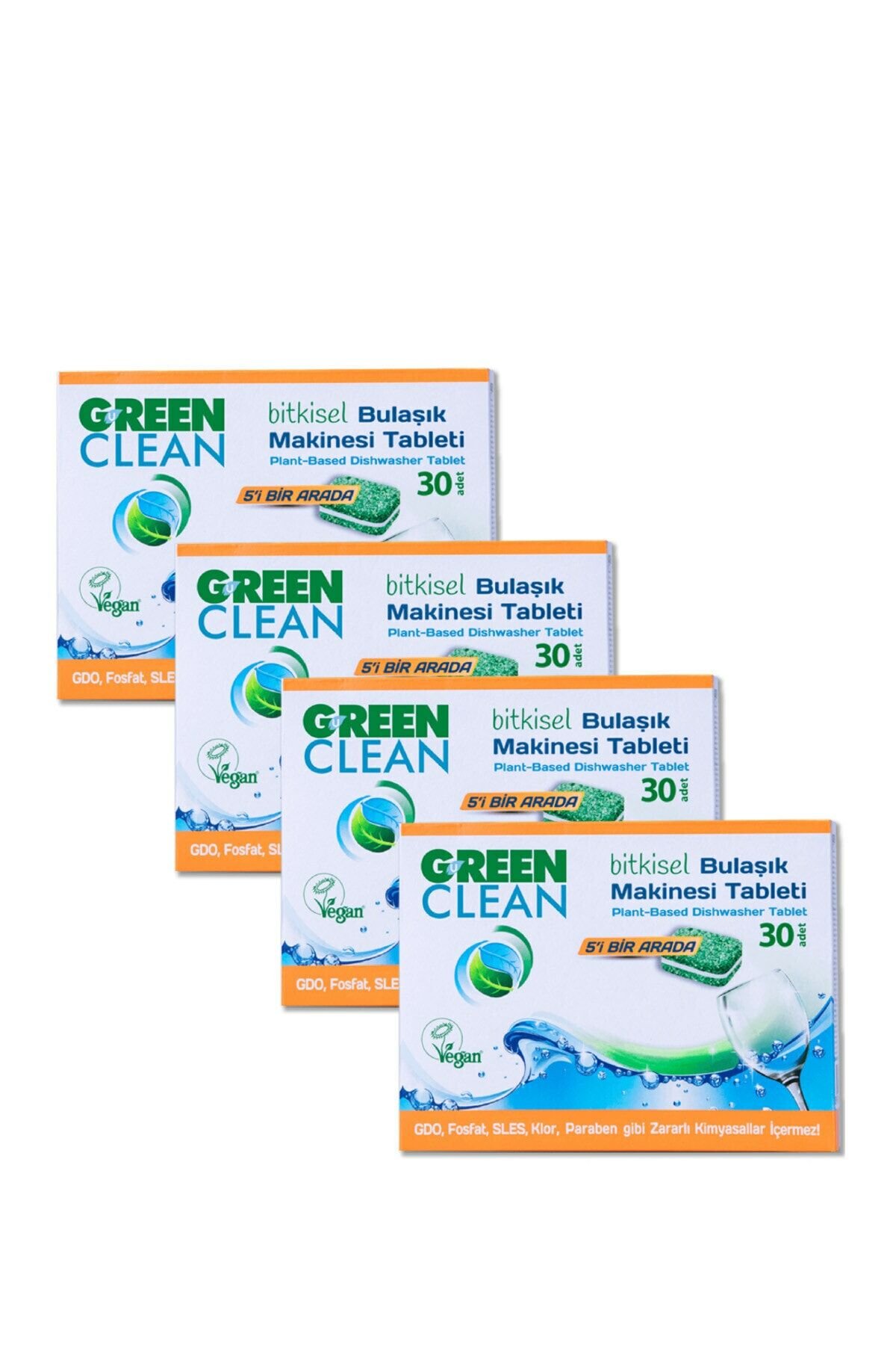 Green Clean Bulaşık Makinesi Tableti 30'lu x 4 Adet