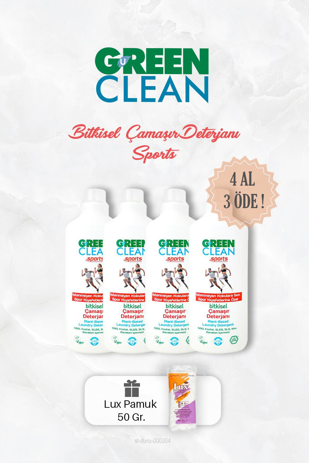 4 AL 3 ÖDE Bitkisel Çamaşır Deterjanı Sports 1000 ml