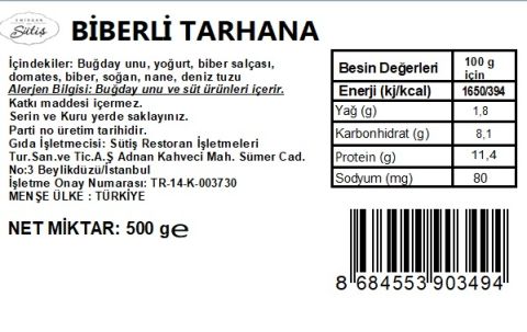 Biberli Tarhana 500 gr