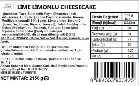 Lime Cheesecake (11 Dilim)