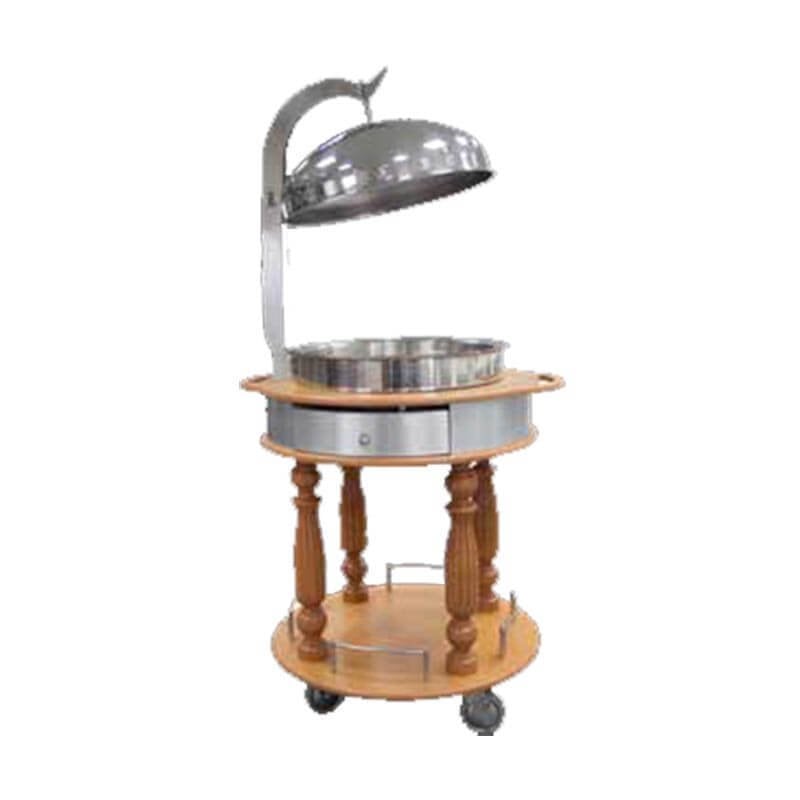 Öztiryakiler Chafing Dish Servis Arabası Ø60