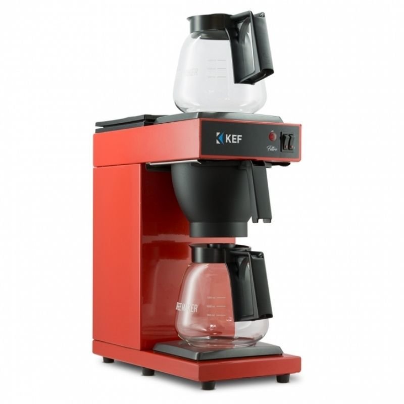 Kef Filtre Kahve Makinası 2 Cam Potlu Kırmızı FLT120-2