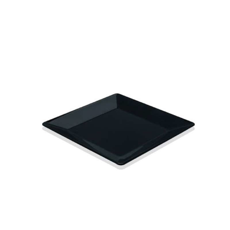 Rubikap Polikarbon Kare Servis Tabağı, 18x18 cm Siyah