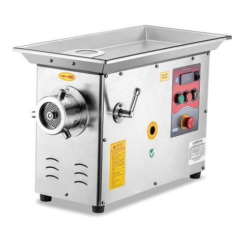 Çağdaş Paslanmaz Soğutmalı Et Kıyma Makinesi No 22, Portatif Sifero Krom Çelik Kafa, 220 V, 400 Kg/Saat