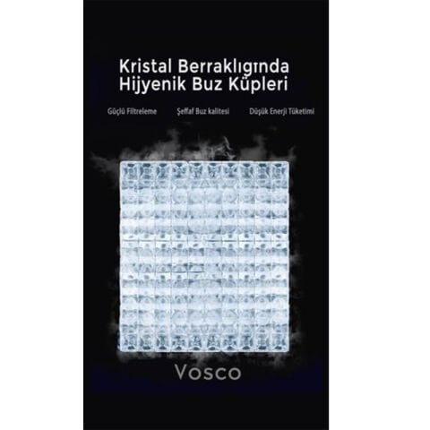 Vosco 25 Kilogram/Gün Kapasiteli Aura Seri Tezgahaltı Buz Makinesi VSCB-25C