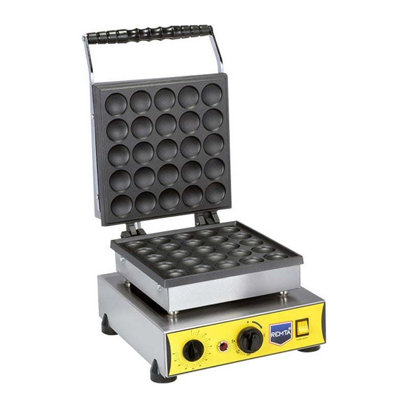 Remta W22 Yuvarlak Kapaklı Bubble Waffle Makinesi, 25'li, Elektrikli