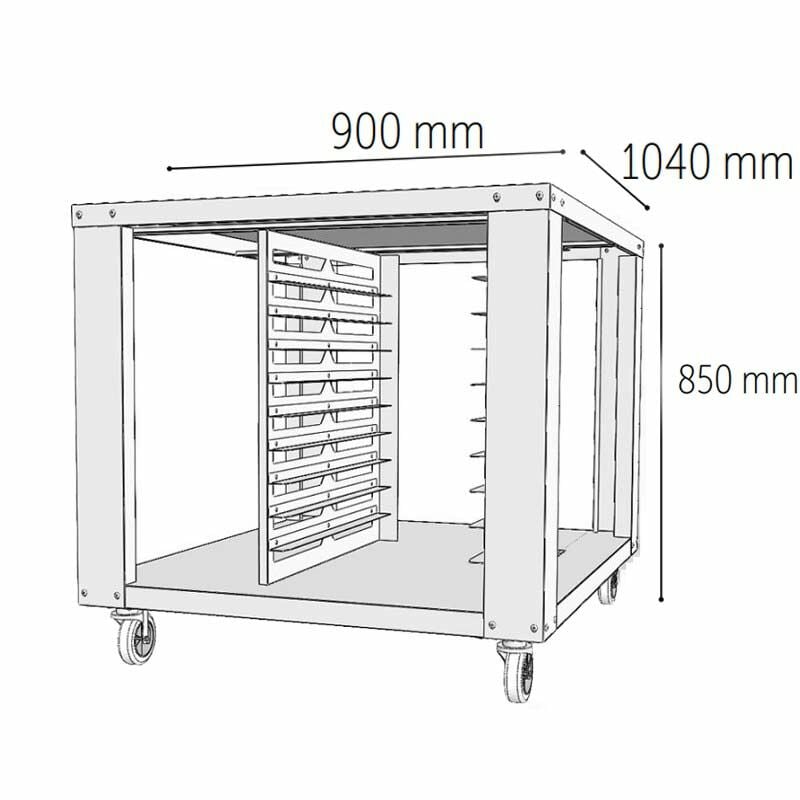 Venarro DEF-P9A 9 Tepsili Patisserie Fırın Alt Standı, 9-40x60 Peregrin Serisi