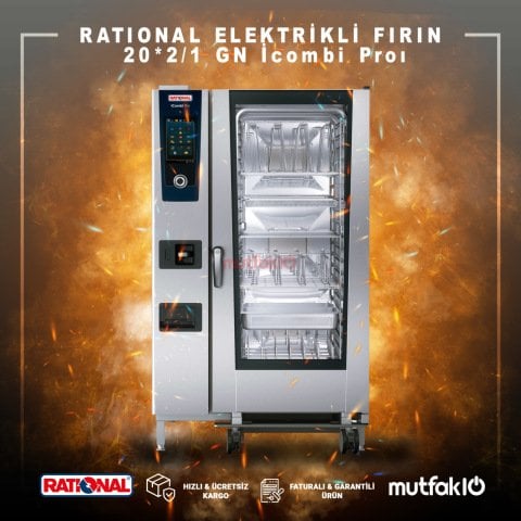 Rational İcombi Pro 202E Konveksiyonlu Fırın, 20x2/1 GN, Elektrikli