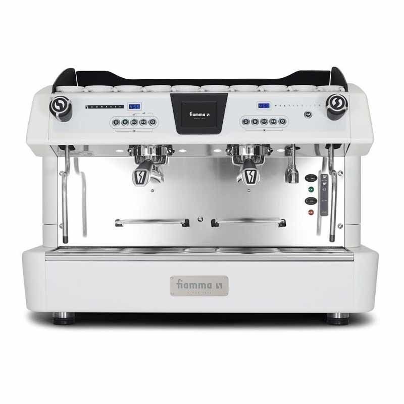 Fiamma Compass 2 MB Espresso Kahve Makinesi Tall Cup, 2 Gruplu, Beyaz