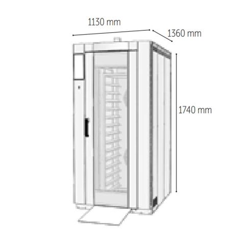 Venarro DGF-P14/40 A  Arabalı Dönerli Patisserie Fırın Dijital, Gazlı, 14 Tepsi Kapasiteli