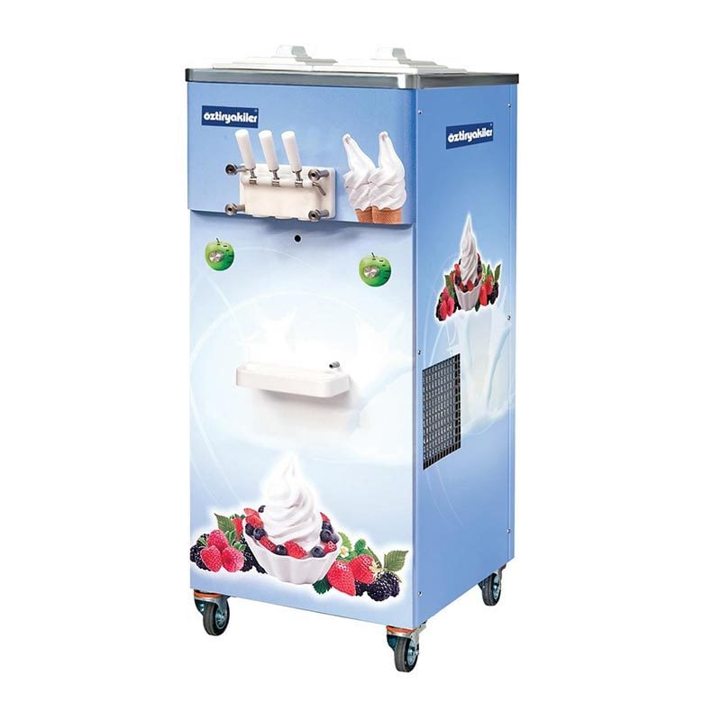 Öztiryakiler Dondurma Frozen Yoğurt Makinesi 3 Kollu Pompalı Karıştırıcılı 2x11 LT OEF 4000 AP,6644