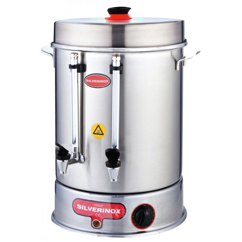 Silverinox Metal Basmalı Çay Makinesi 80 Bardak 9 LT