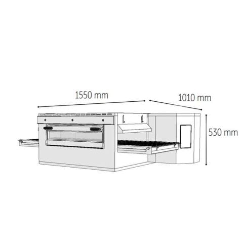 Venarro DYK-1410E Konveyörlü Pizza Fırını Elektrikli, 27 pizza/saat